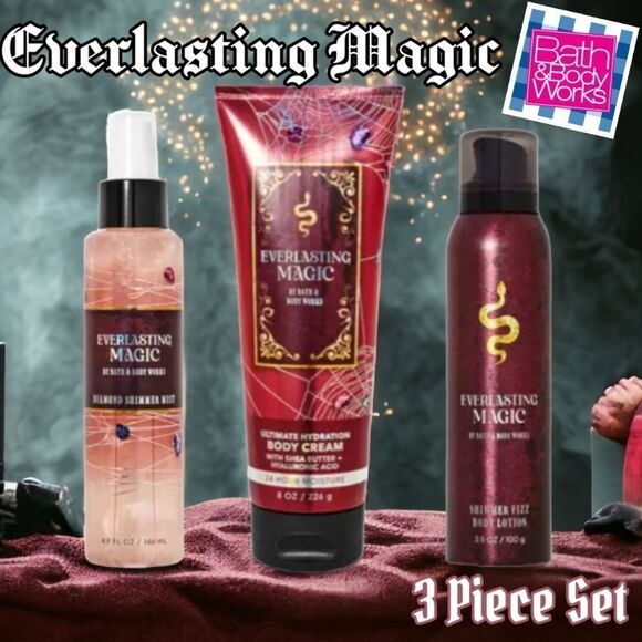 Bath & Body Works 3 Piece Halloween Everlasting Magic Shimmer Set